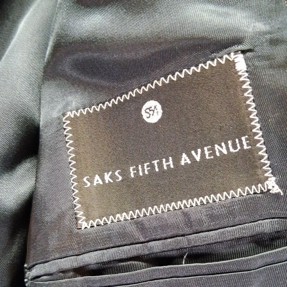 100% Pure Wool Saks‎ Fifth Ave Assets Andrew Fezza Men Blazer Jacket Size 44R